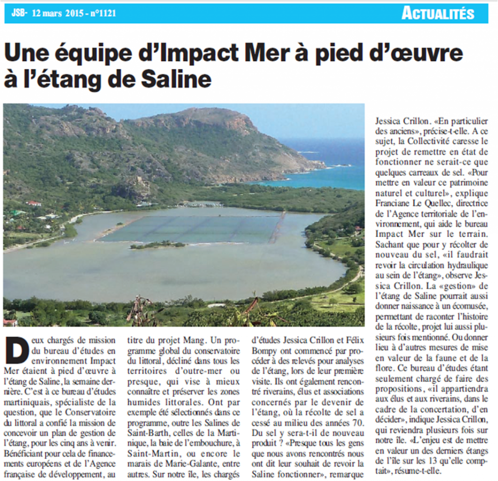 St Barth coupure presse mars 2015